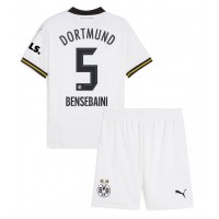 Camisa de Futebol Borussia Dortmund Ramy Bensebaini #5 Equipamento Alternativo Infantil 2024-25 Manga Curta (+ Calças curtas)